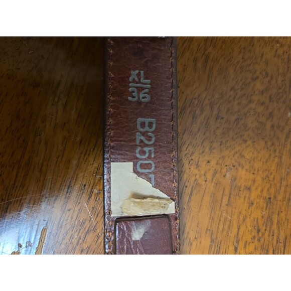 Brighton Silver Metal Hearts & Brown Leather Belt Rare Vintage 1990s Y2K Size XL - Picture 3 of 5
